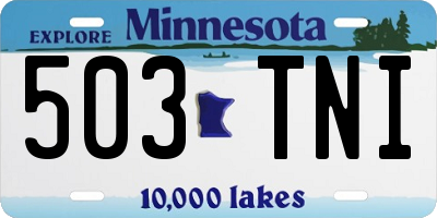 MN license plate 503TNI