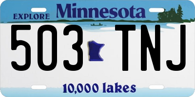 MN license plate 503TNJ