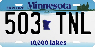 MN license plate 503TNL