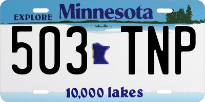 MN license plate 503TNP