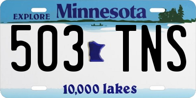 MN license plate 503TNS