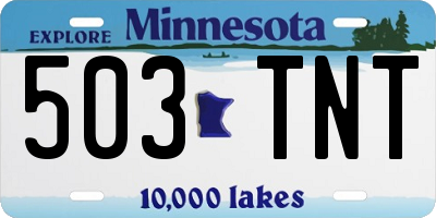 MN license plate 503TNT