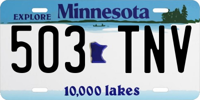 MN license plate 503TNV