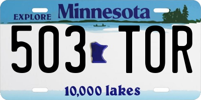 MN license plate 503TOR