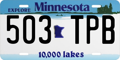 MN license plate 503TPB