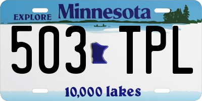 MN license plate 503TPL