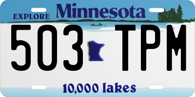 MN license plate 503TPM