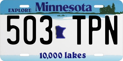 MN license plate 503TPN