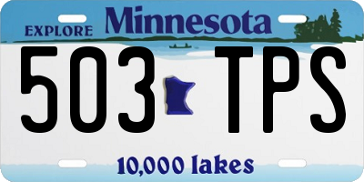 MN license plate 503TPS