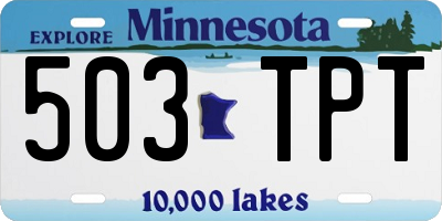 MN license plate 503TPT
