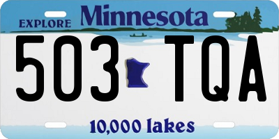 MN license plate 503TQA