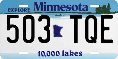 MN license plate 503TQE