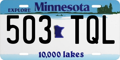 MN license plate 503TQL