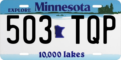 MN license plate 503TQP