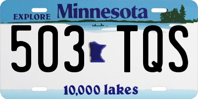 MN license plate 503TQS