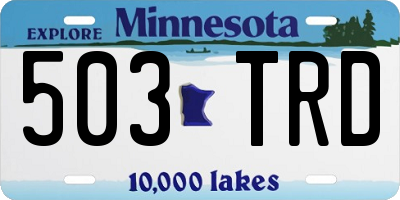 MN license plate 503TRD