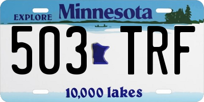 MN license plate 503TRF