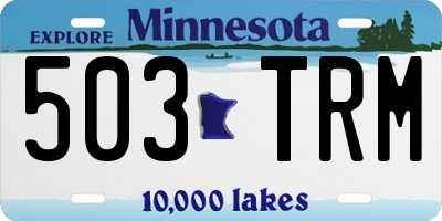 MN license plate 503TRM
