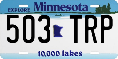 MN license plate 503TRP