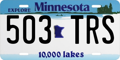 MN license plate 503TRS