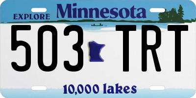MN license plate 503TRT