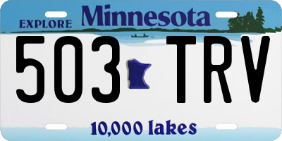 MN license plate 503TRV