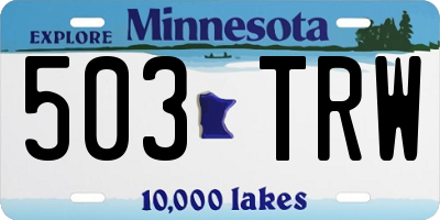MN license plate 503TRW