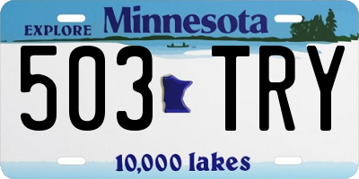 MN license plate 503TRY