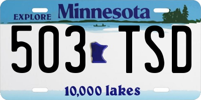 MN license plate 503TSD