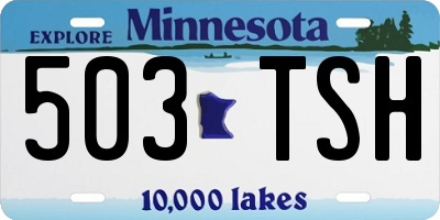 MN license plate 503TSH