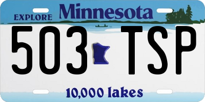 MN license plate 503TSP