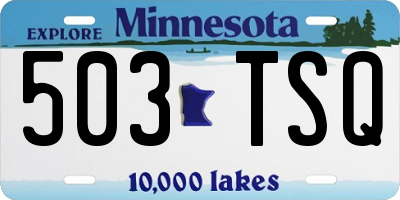 MN license plate 503TSQ