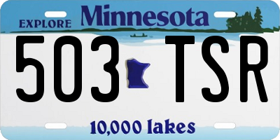 MN license plate 503TSR