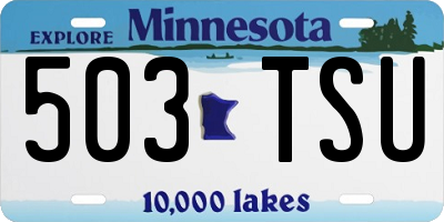 MN license plate 503TSU