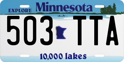 MN license plate 503TTA