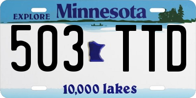 MN license plate 503TTD