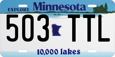 MN license plate 503TTL