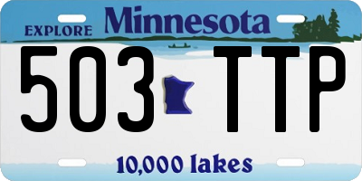 MN license plate 503TTP