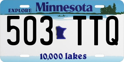 MN license plate 503TTQ