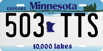 MN license plate 503TTS