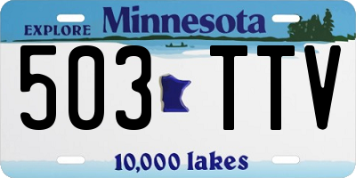 MN license plate 503TTV