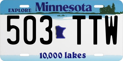 MN license plate 503TTW