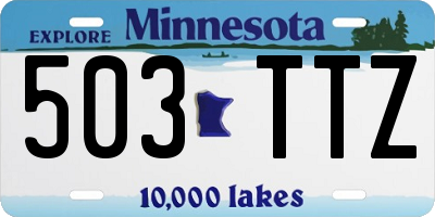 MN license plate 503TTZ