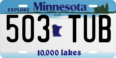 MN license plate 503TUB