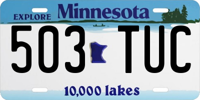 MN license plate 503TUC