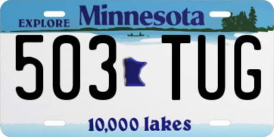 MN license plate 503TUG