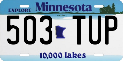 MN license plate 503TUP
