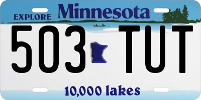 MN license plate 503TUT