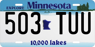 MN license plate 503TUU