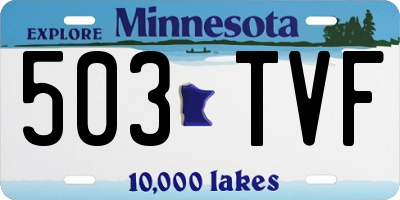 MN license plate 503TVF